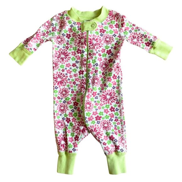 Hanna Andersson Infant Baby Zip Sleeper 100% Organic Cotton - Size 0-6 Months - Picture 1 of 5